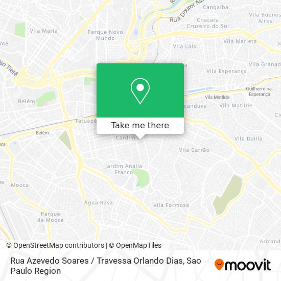 Rua Azevedo Soares / Travessa Orlando Dias map