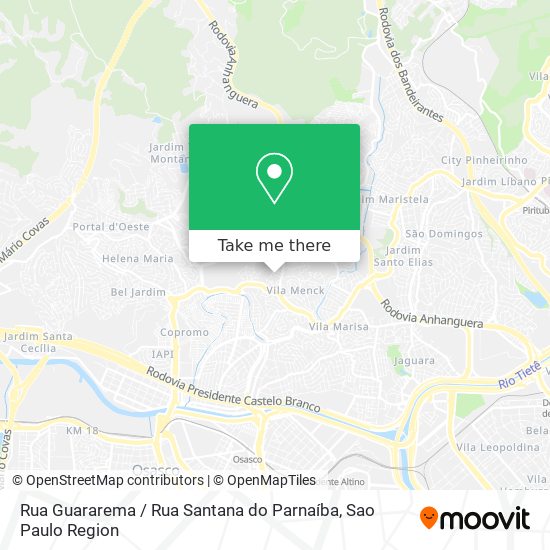 Rua Guararema / Rua Santana do Parnaíba map