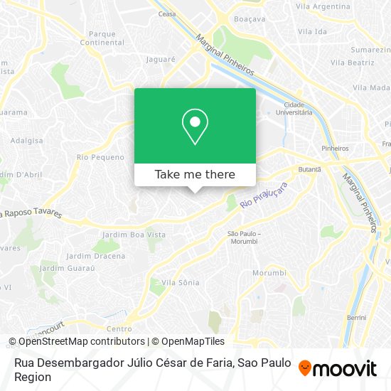 Mapa Rua Desembargador Júlio César de Faria