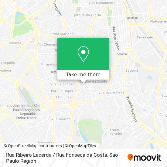 Mapa Rua Ribeiro Lacerda / Rua Fonseca da Costa
