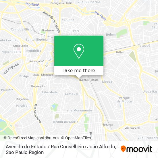 Avenida do Estado / Rua Conselheiro João Alfredo map