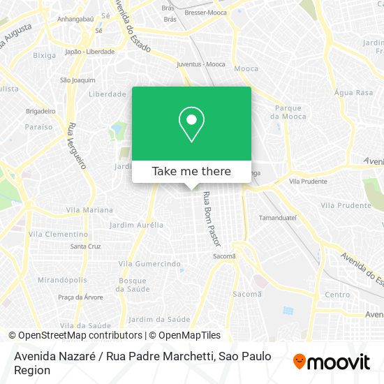 Avenida Nazaré / Rua Padre Marchetti map