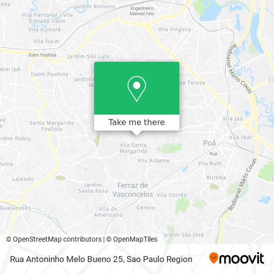 Rua Antoninho Melo Bueno 25 map