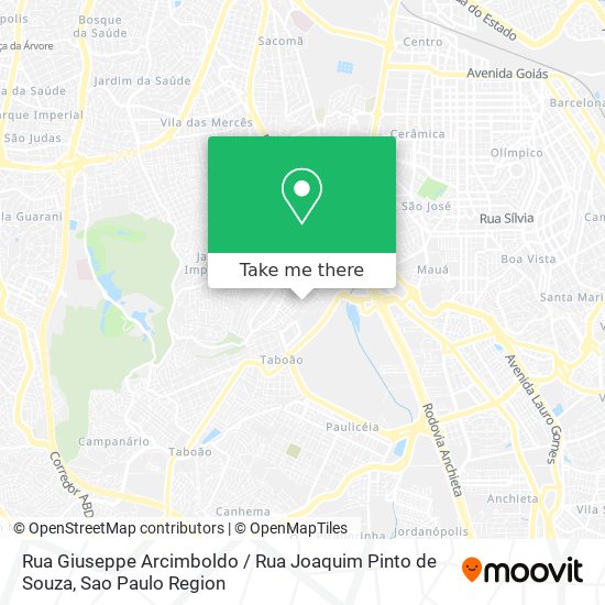 Mapa Rua Giuseppe Arcimboldo / Rua Joaquim Pinto de Souza