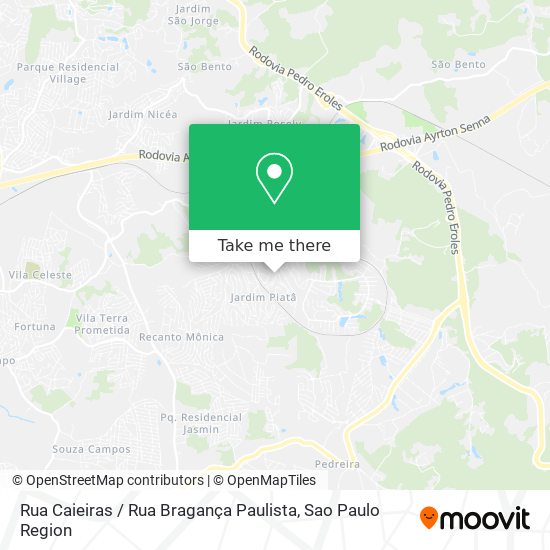 Mapa Rua Caieiras / Rua Bragança Paulista