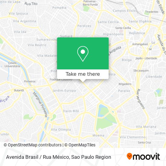 Mapa Avenida Brasil / Rua México