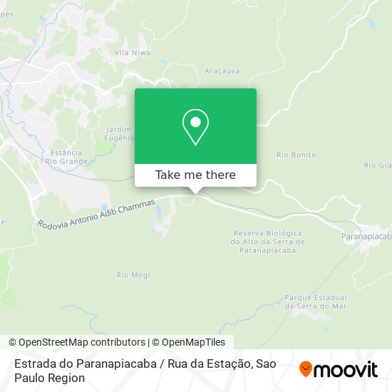 Mapa Estrada do Paranapiacaba / Rua da Estação