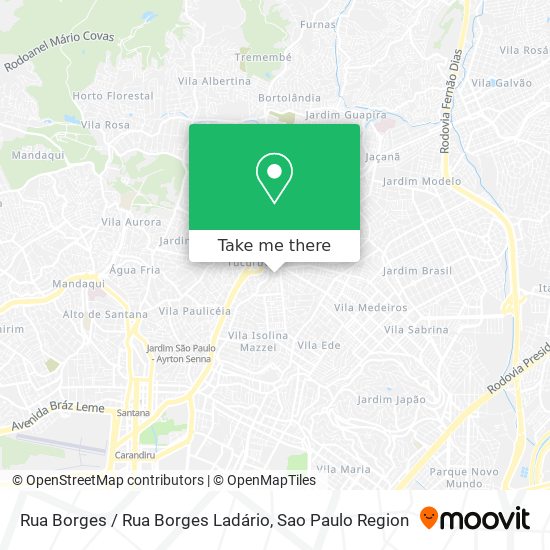 Mapa Rua Borges / Rua Borges Ladário