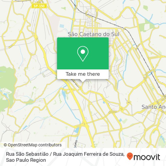 Mapa Rua São Sebastião / Rua Joaquim Ferreira de Souza
