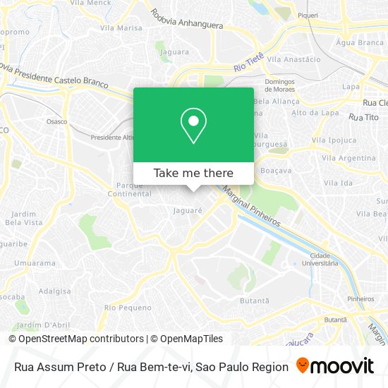 Mapa Rua Assum Preto / Rua Bem-te-vi
