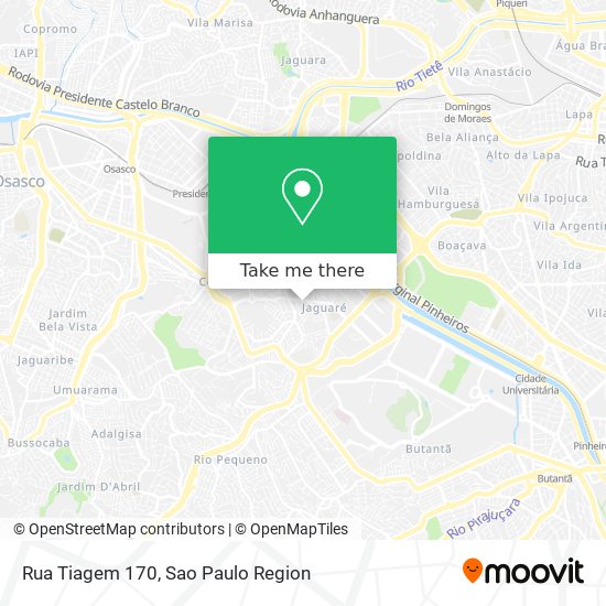 Mapa Rua Tiagem 170