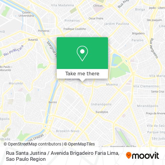 Rua Santa Justina / Avenida Brigadeiro Faria Lima map