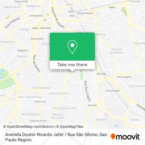 Mapa Avenida Doutor Ricardo Jafet / Rua São Silvino