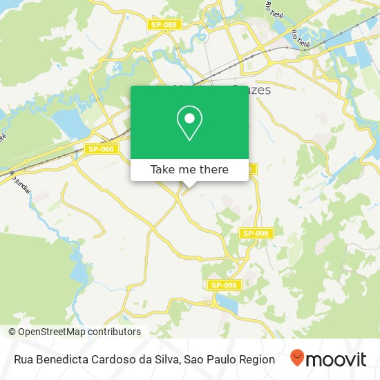 Mapa Rua Benedicta Cardoso da Silva