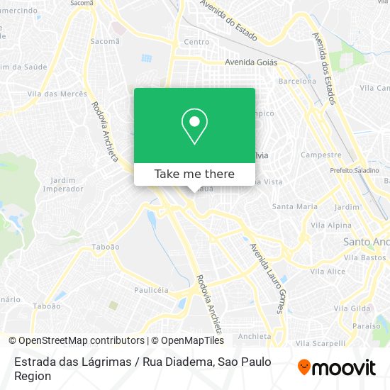 Estrada das Lágrimas / Rua Diadema map