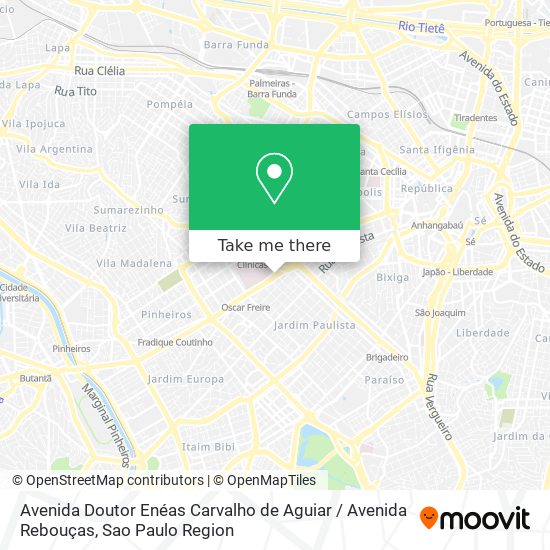 Mapa Avenida Doutor Enéas Carvalho de Aguiar / Avenida Rebouças