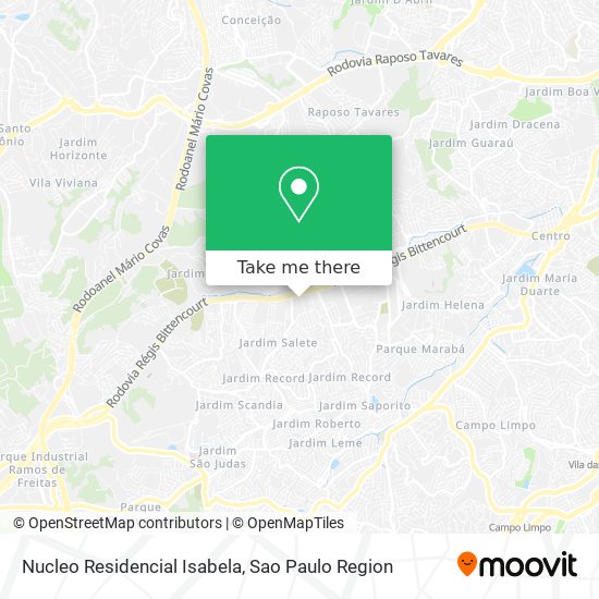 Nucleo Residencial Isabela map