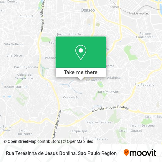 Rua Teresinha de Jesus Bonilha map