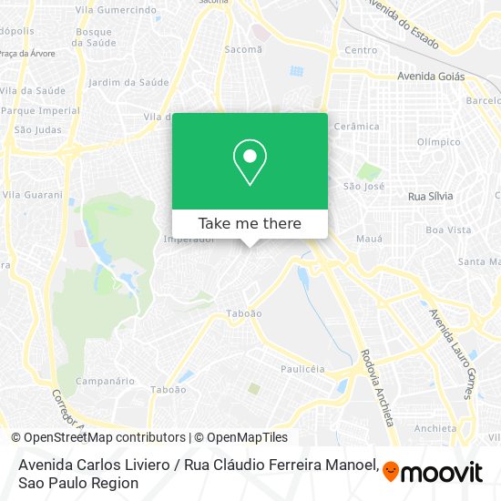 Avenida Carlos Liviero / Rua Cláudio Ferreira Manoel map