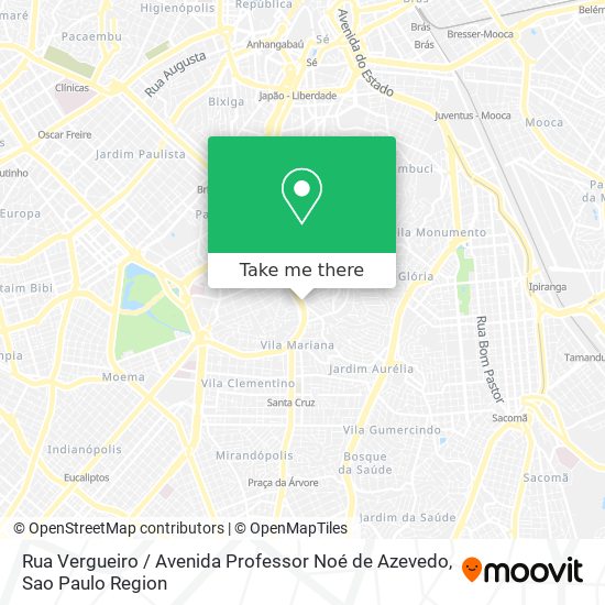 Rua Vergueiro / Avenida Professor Noé de Azevedo map