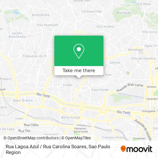 Mapa Rua Lagoa Azul / Rua Carolina Soares