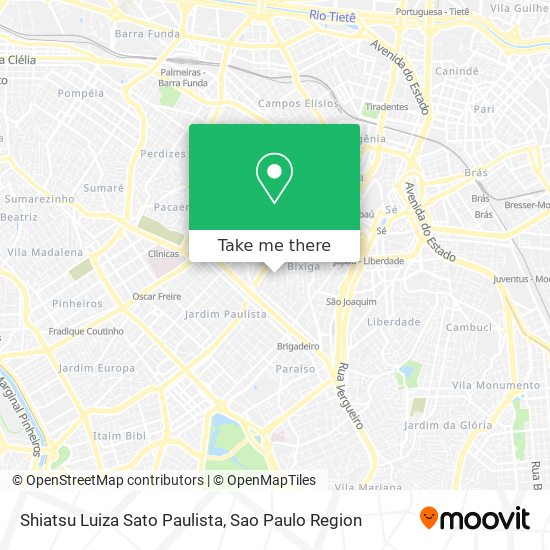 Shiatsu Luiza Sato Paulista map