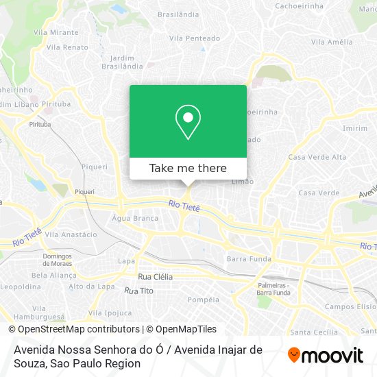 Mapa Avenida Nossa Senhora do Ó / Avenida Inajar de Souza