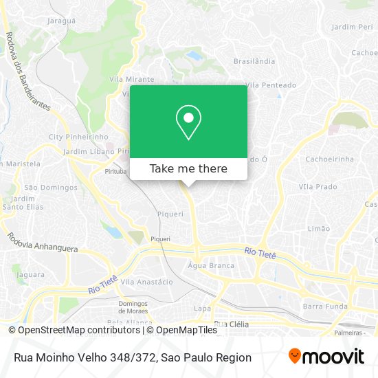 Mapa Rua Moinho Velho 348/372