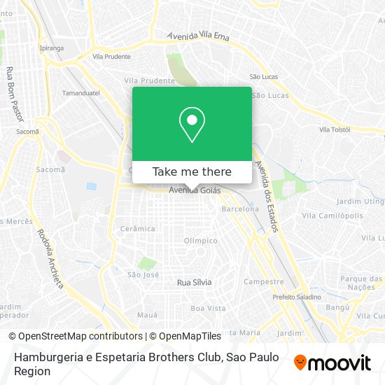 Hamburgeria e Espetaria Brothers Club map