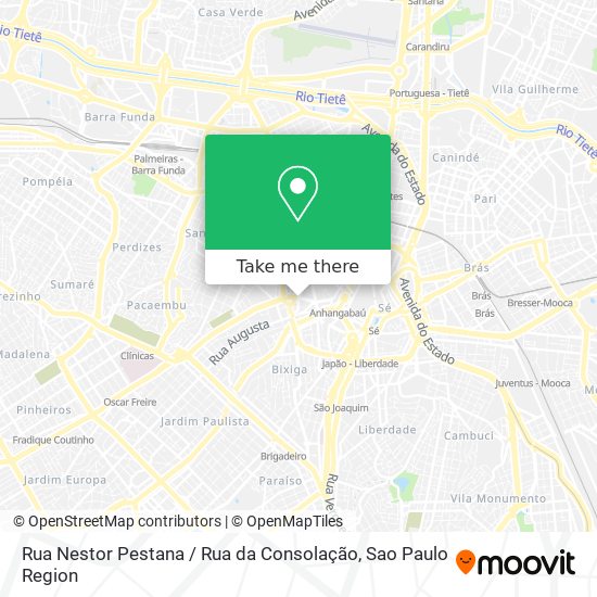 Mapa Rua Nestor Pestana / Rua da Consolação