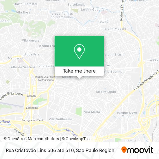 Rua Cristóvão Lins 606 até 610 map