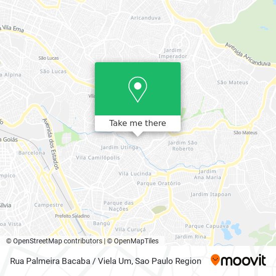 Rua Palmeira Bacaba / Viela Um map