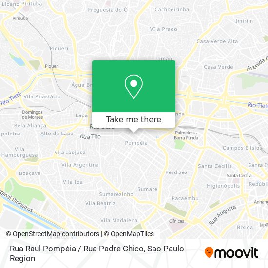Rua Raul Pompéia / Rua Padre Chico map