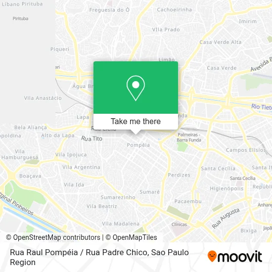 Rua Raul Pompéia / Rua Padre Chico map