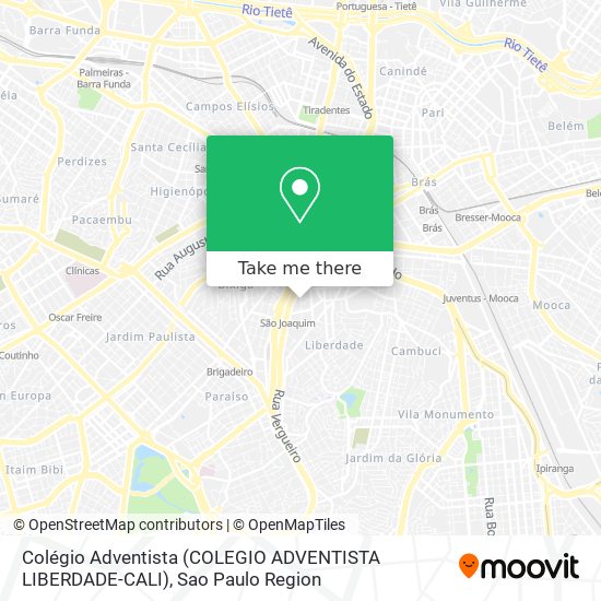 Mapa Colégio Adventista (COLEGIO ADVENTISTA LIBERDADE-CALI)