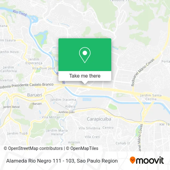 Alameda Rio Negro 111 - 103 map