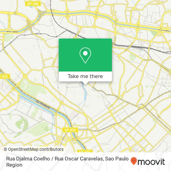 Mapa Rua Djalma Coelho / Rua Oscar Caravelas