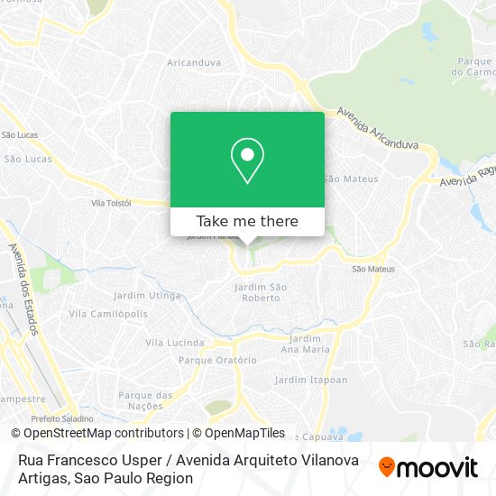 Rua Francesco Usper / Avenida Arquiteto Vilanova Artigas map