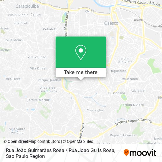Mapa Rua João Guimarães Rosa / Rua Joao Gu Is Rosa