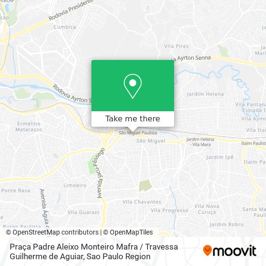 Mapa Praça Padre Aleixo Monteiro Mafra / Travessa Guilherme de Aguiar