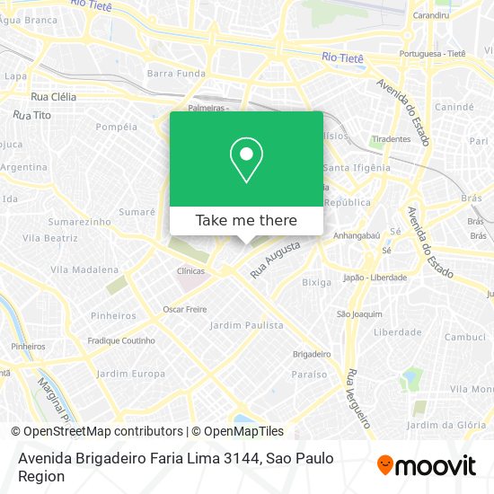 Mapa Avenida Brigadeiro Faria Lima 3144