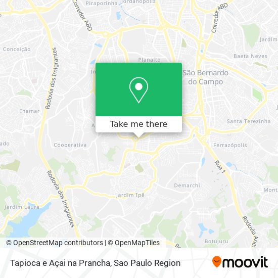 Tapioca e Açai na Prancha map