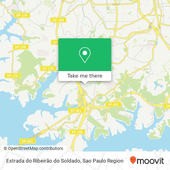 Mapa Estrada do Ribeirão do Soldado