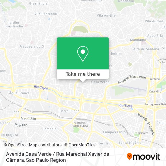 Avenida Casa Verde / Rua Marechal Xavier da Câmara map