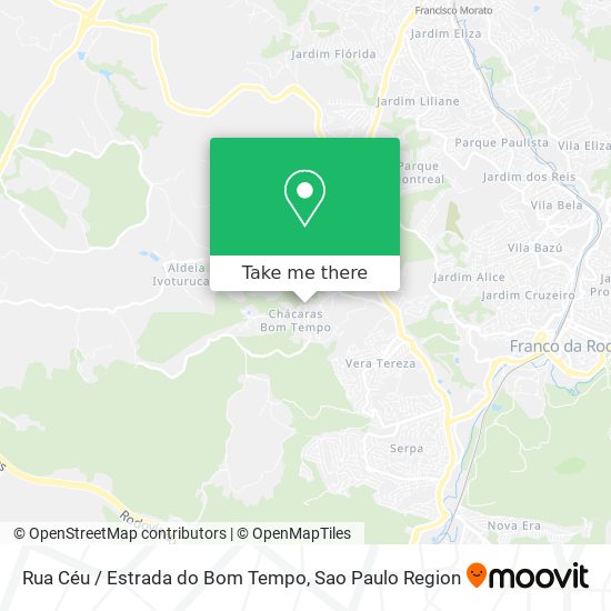 Rua Céu / Estrada do Bom Tempo map