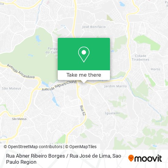 Mapa Rua Abner Ribeiro Borges / Rua José de Lima