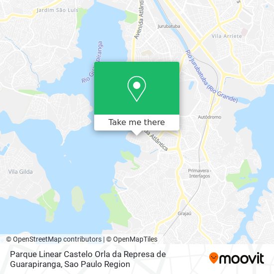 Mapa Parque Linear Castelo Orla da Represa de Guarapiranga