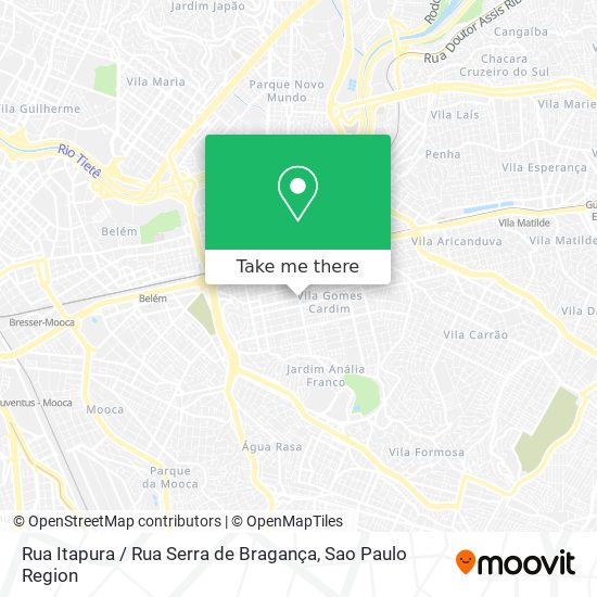 Rua Itapura / Rua Serra de Bragança map