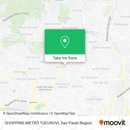 SHOPPING METRÔ TUCURUVI map