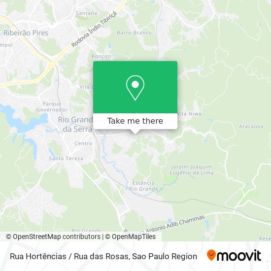 Mapa Rua Hortências / Rua das Rosas